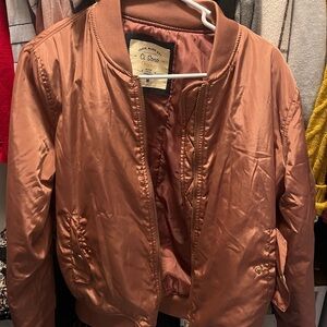 Women's Rose gold Bomber Jacket